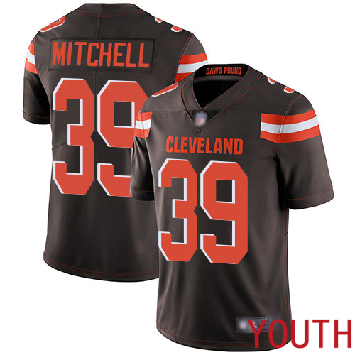 Cleveland Browns Terrance Mitchell Youth Brown Limited Jersey 39 NFL Football Home Vapor Untouchable